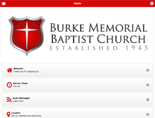 Tablet Screenshot of burkememorialbaptist.org